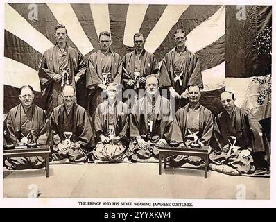 Edward VIII. mit seinem Personal in Japan 1922. Stockfoto