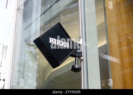 Toronto, ON, Kanada – 29. Juli 2024: „View at Birks Store“-Schild in Toronto Stockfoto