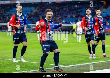 Basel, Schweiz. März 2025. Basel, Schweiz, 01. März 2025: Torschütze Xherdan Shaqiri (10 Basel) beim Super League Fußball Spiel zwischen dem FC Basel 1893 und dem FC Sion im St. Jakob-Park in Basel. Philipp Kresnik (Philipp Kresnik/SPP) Credit: SPP Sport Press Photo. /Alamy Live News Stockfoto