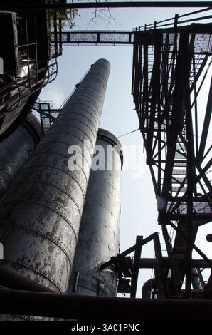 Der stillgelegte, verlassene und abgerissene Carrie Furnace in Rankin, PA Stockfoto
