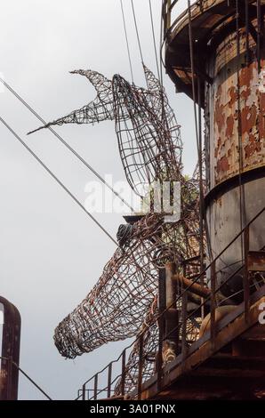 Der stillgelegte, verlassene und abgerissene Carrie Furnace in Rankin, PA Stockfoto