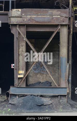 Der stillgelegte, verlassene und abgerissene Carrie Furnace in Rankin, PA Stockfoto