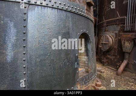 Der stillgelegte, verlassene und abgerissene Carrie Furnace in Rankin, PA Stockfoto