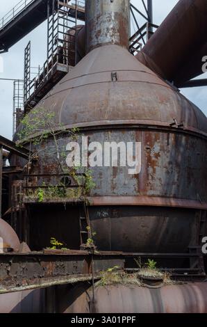 Der stillgelegte, verlassene und abgerissene Carrie Furnace in Rankin, PA Stockfoto