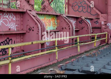 Der stillgelegte, verlassene und abgerissene Carrie Furnace in Rankin, PA Stockfoto