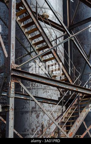 Der stillgelegte, verlassene und abgerissene Carrie Furnace in Rankin, PA Stockfoto