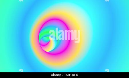 Regenbogenfarben-Tunnel-3D-Rendering Stockfoto