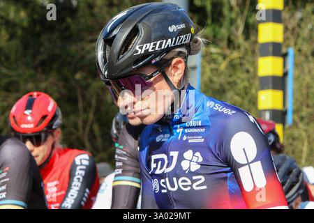 Ninove, Belgien. März 2025. NINOVE, BELGIEN - 1. MÄRZ: Demi Vollering während der Omloop Het Nieuwsblad am 1. März 2025 in Ninove, Belgien (Foto: Sportfoto/Orange Pictures) Credit: Orange Pics BV/Alamy Live News Stockfoto