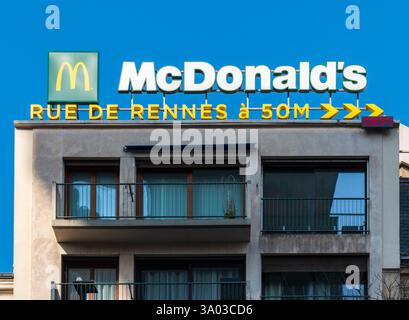 Werbung für ein McDonald's Restaurant Stockfoto