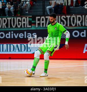 Februar, lissabon, Portugal - UEFA Futsal EURO 2026 Portugal gegen Macedónia do Norte Stockfoto