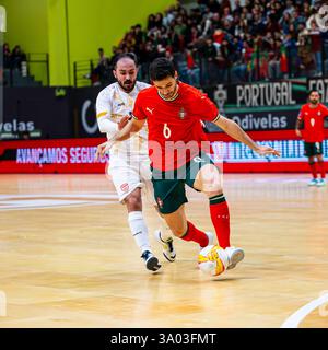 Februar, lissabon, Portugal - UEFA Futsal EURO 2026 Portugal gegen Macedónia do Norte Stockfoto