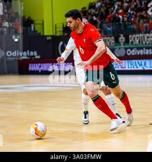 Februar, lissabon, Portugal - UEFA Futsal EURO 2026 Portugal gegen Macedónia do Norte Stockfoto