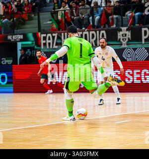 Februar, lissabon, Portugal - UEFA Futsal EURO 2026 Portugal gegen Macedónia do Norte Stockfoto