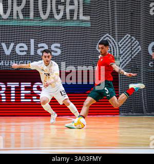 Februar, lissabon, Portugal - UEFA Futsal EURO 2026 Portugal gegen Macedónia do Norte Stockfoto