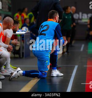 Februar, lissabon, Portugal - UEFA Futsal EURO 2026 Portugal gegen Macedónia do Norte Stockfoto