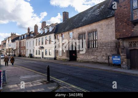 Malerische Crane Street in Salisbury mit ihren vielen historischen Gebäuden, City of Salisbury, Wiltshire, England, Großbritannien Stockfoto