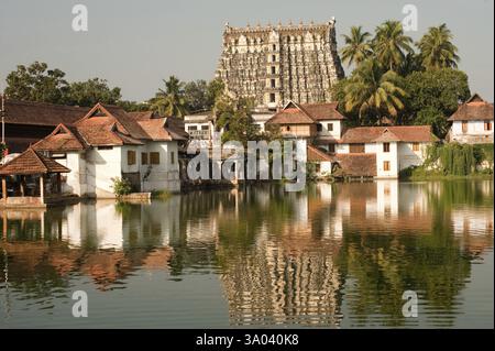 Shri padmanabhaswamy Tempel in Trivandrum Thiruvananthapuram, Kerala, Indien, Asien Stockfoto