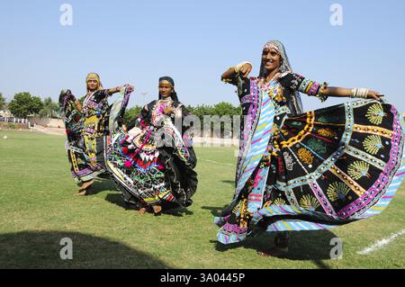 Kalbeliya Volkstänzer, Jodhpur, Rajasthan, Indien MR.#786 Stockfoto