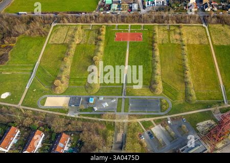 Luftbild, Consol-Park, Freizietpark und Gärten mit Förderturm, Bismarck, Gelsenkirchen, Ruhrgebiet, Nordrhein-Westfalen, Deutschland ACHTUNGxMINDESTHONORARx60xEURO *** Luftblick, Consol Park, Freizeitpark und Gärten mit Windeturm, Bismarck, Gelsenkirchen, Ruhrgebiet, Nordrhein-Westfalen, Deutschland ATTENTIONxMINDESTHONORARx60xEURO Stockfoto