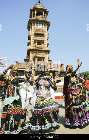 Kalbeliya Volkstänzer, Jodhpur, Rajasthan, Indien MR.#786 Stockfoto