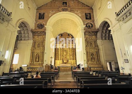 In der Basilika von Bom Jesus im 17. Bis 18. Jahrhundert, Old Goa, Indien, Asien Stockfoto