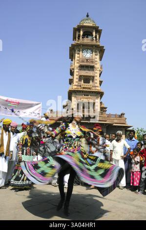 Kalbeliya Volkstänzer, Jodhpur, Rajasthan, Indien MR.#786 Stockfoto