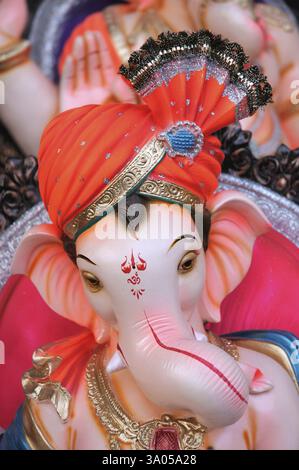 Lord Ganesh, Pune, Maharashtra, Indien 23. August 2009 Stockfoto