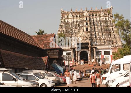 Anantha padmanabhaswamy Tempel, Trivandrum Thiruvananthapuram, Kerala, Indien, Asien Stockfoto