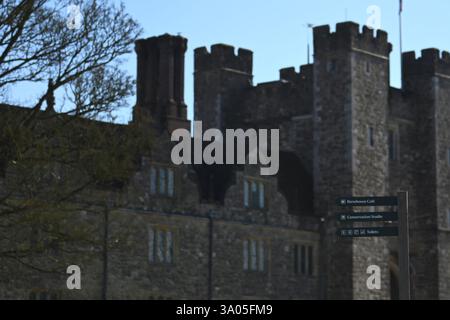Wegweiser bei knole Placeknole Stockfoto