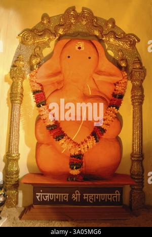 Replik des Idols von Shree Mahaganapati von Ranjangaon eines Ashtvinayak Lord Ganesh für Ganpati Festival in Pune Stockfoto