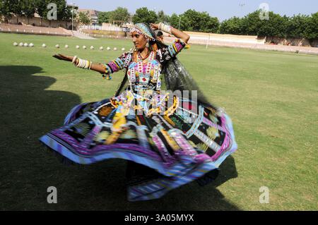 Kalbeliya Volkstänzer, Jodhpur, Rajasthan, Indien MR.#786 Stockfoto