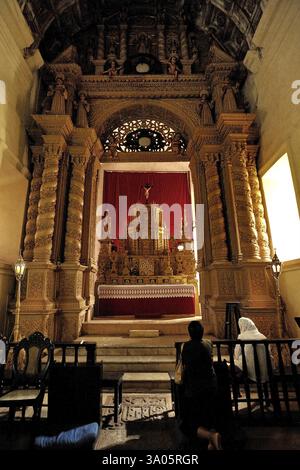 In der Basilika von Bom Jesus im 17. Bis 18. Jahrhundert, Old Goa, Indien, Asien Stockfoto