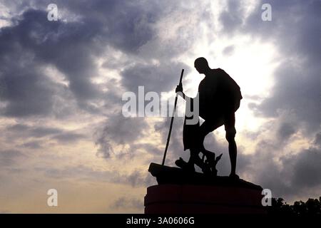 Mahatma gandhi Statue an der Marina Beach Road, Madras Chennai, Tamil Nadu, Indien, Asien Stockfoto