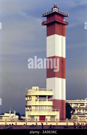 Dreieckiger Leuchtturm, Madras Chennai, Tamil Nadu, Indien, Asien Stockfoto