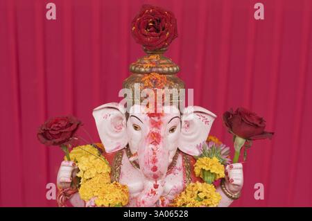Idol von Lord Ganesh Pune Maharashtra Indien Asien Sept 2011 Stockfoto