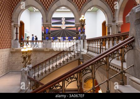 Inneneinrichtung der Pennsylvania Academy of Fine Arts (Furness-Hewitt), Philadelphia, Pennsylvania, USA Stockfoto