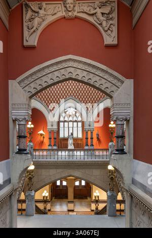 Inneneinrichtung der Pennsylvania Academy of Fine Arts (Furness-Hewitt), Philadelphia, Pennsylvania, USA Stockfoto