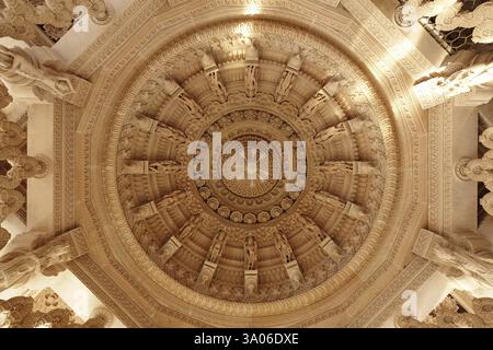 BAPS Swaminarayan Tempel, Bezirk Bhavnagar, Gujarat, Indien, Asien Stockfoto