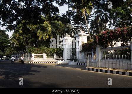 Raj niwas Gouverneurspalast, Pondicherry, Tamil Nadu, Indien, Asien Stockfoto
