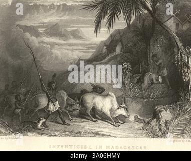 Kindermord in Madagaskar, Indien, Asien Stockfoto