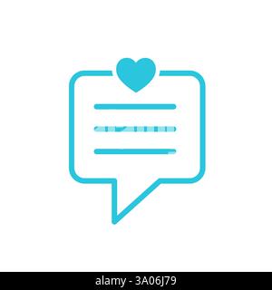 Chat-Bubble-Symbol. Isoliert auf weißem Hintergrund. Blaue Symbolgruppe. Stock Vektor