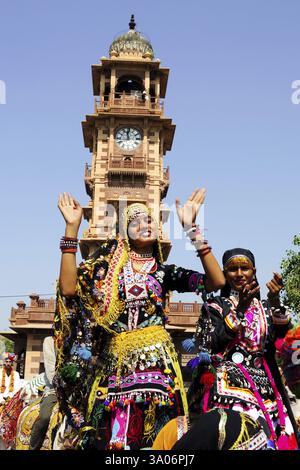 Kalbeliya Volkstänzer, Jodhpur, Rajasthan, Indien MR.#786 Stockfoto