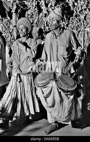 Gondhali lokaler Volkstanz von konkan, Maharashtra, Indien, Asien Stockfoto