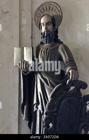 Statue in der Basilika von Bom Jesus im 17. Bis 18. Jahrhundert, Old Goa, Indien, Asien Stockfoto