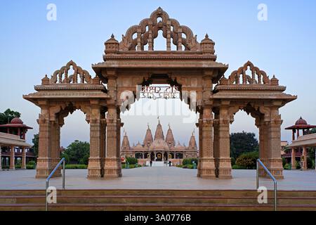 Swaminaraya-Tempel, BAPS, Bezirk Bhavnagar, Gujarat, Indien, Asien Stockfoto