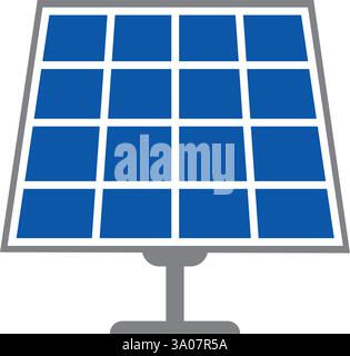 Solarpanel Schatten, grüne Energie Technologie, Ökologie alternative Energie Vektor Illustration. Stock Vektor