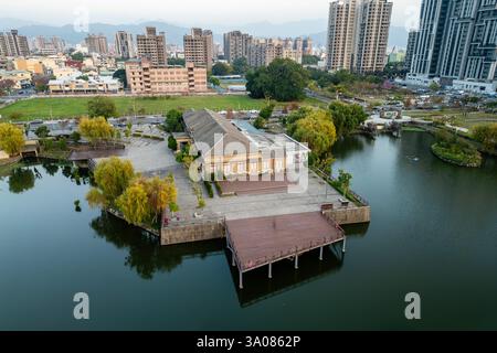 Luftaufnahme des Empire Sugar Factory Industry Museums in Taichung, Taiwan Stockfoto
