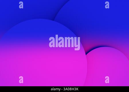 Abstrakte runde geometrische Formen in Cyan oder Blau für Hintergrund oder Hintergrund. Geometrische Textur. Stockfoto