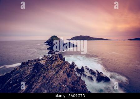 Slea Head Sunset, Dingle Peninsula, Kerry, Irland Stockfoto