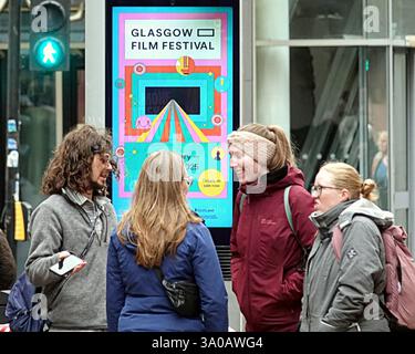Glasgow, Schottland, Großbritannien. März 2025. Das Glasgower Filmfestival zeigt überall in der Stadt, während es in vollem Gange ist. . Credit Gerard Ferry /Alamy Live News Stockfoto